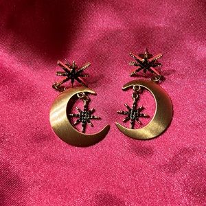 New Dangle Half Moon Earrings